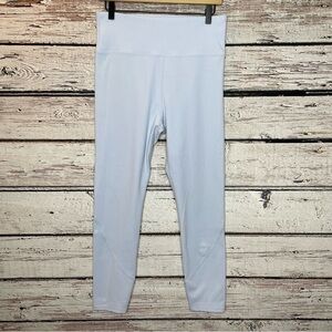 JoyLab Light Blue Ribbed Activewear Leggings Size Large High Rise 25”‎ Inseam